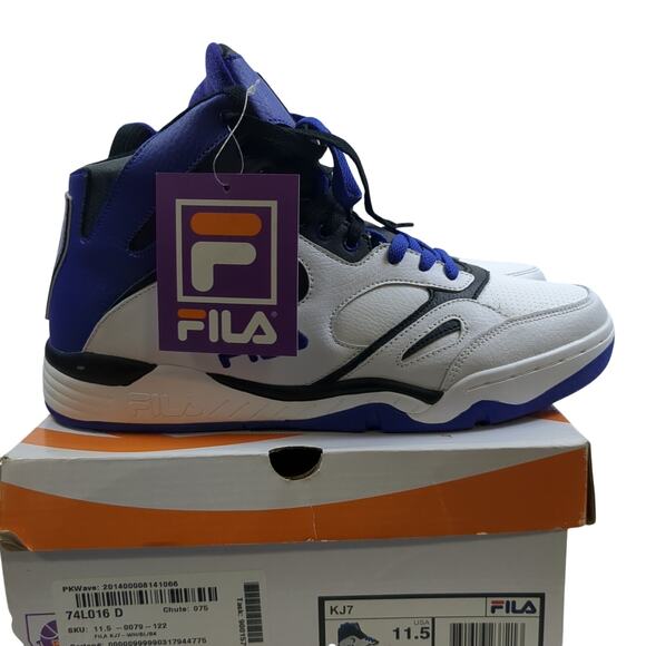 FILA‎ Kj7 Men’s 11.5 White Royal Blue Black Kevin Johnson Duke Basketball NIB main image 12